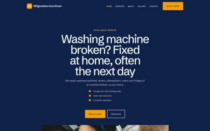 Website für Hausgeräte-Reparatur