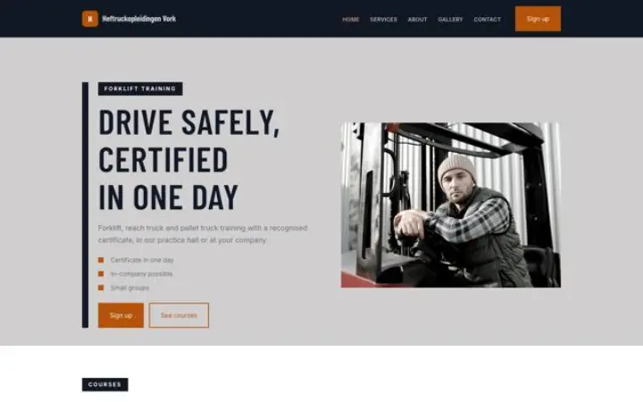 Website für Staplerschulung