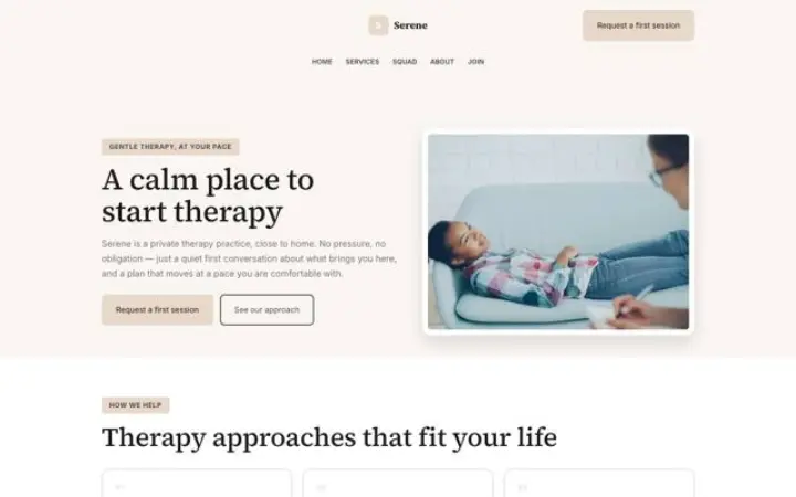 Website für Therapiepraxis