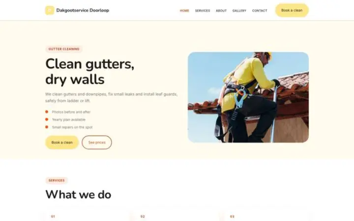 Theme Dakgootservice Doorloop