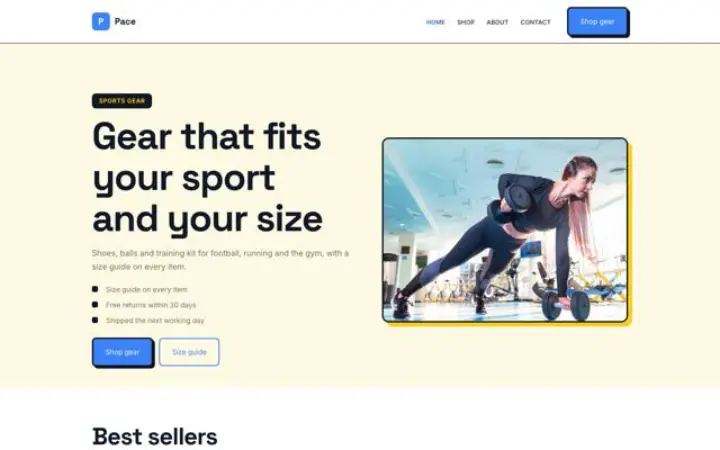 Website für Sportgeschäft