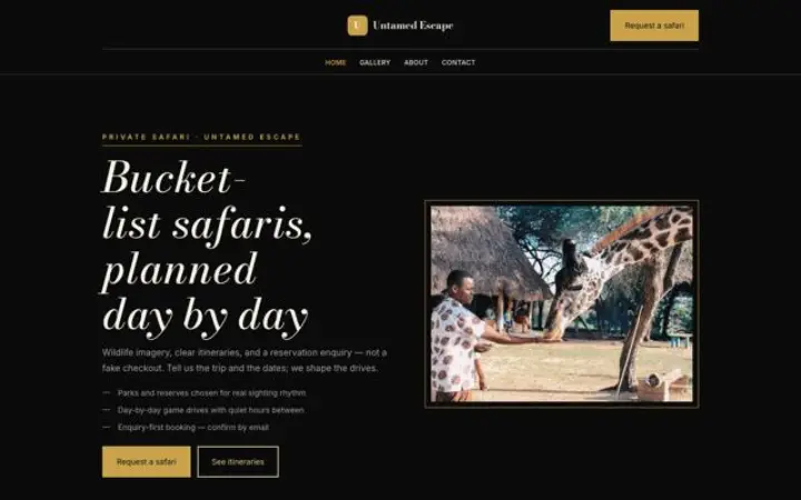 Website für Safari