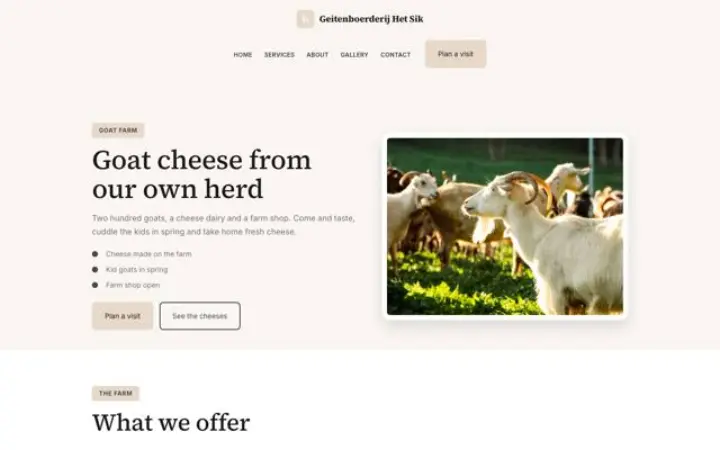 Website für Ziegenhof