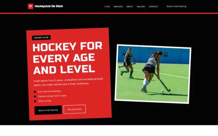 Website für Hockeyverein