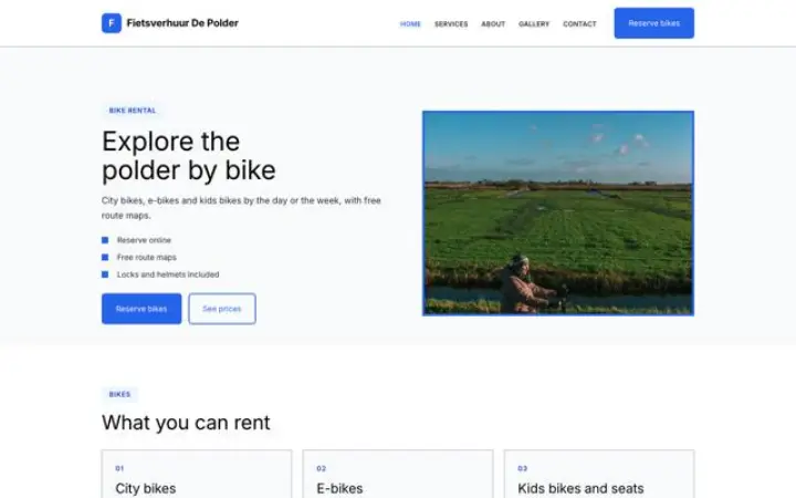 Theme Fietsverhuur De Polder