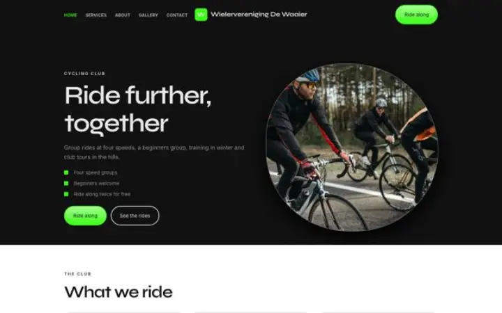 Website für Radsportverein