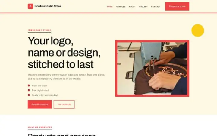 Website für Stickerei