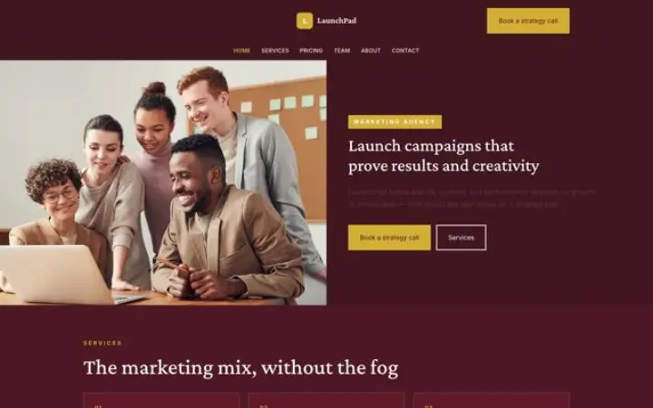 Website für Marketingagentur