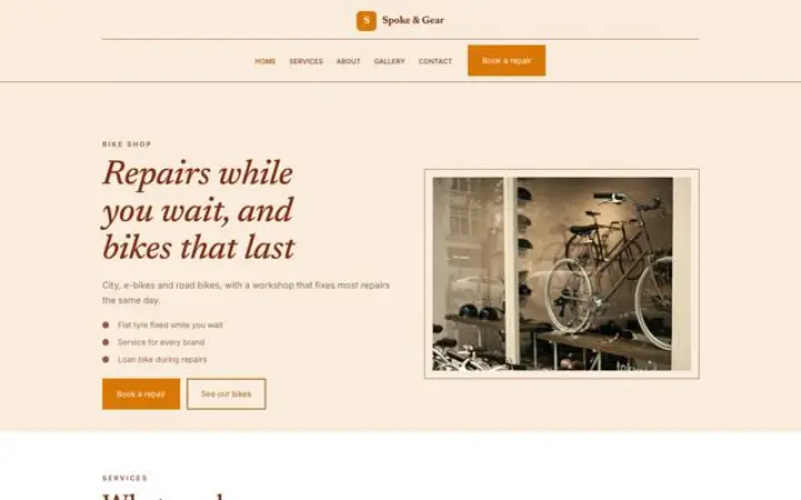 Website für Fahrradladen