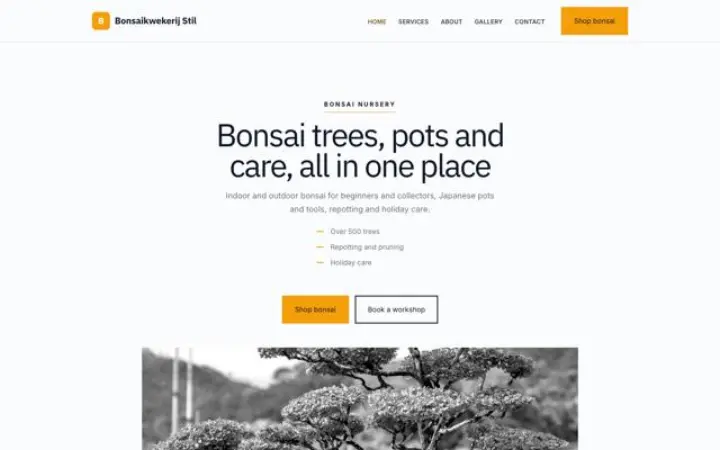 Theme Bonsaikwekerij Stil