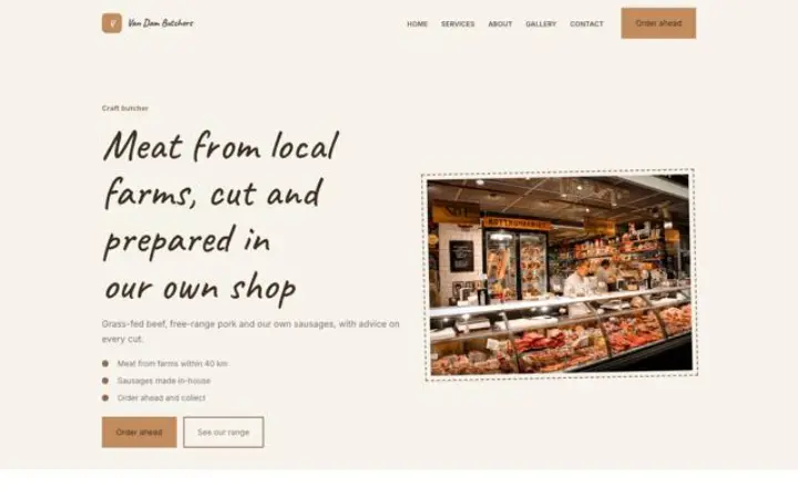 Website für Metzgerei