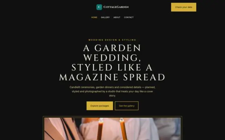 Website für Hochzeit