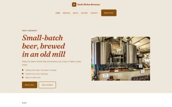 Website für Craft-Brauerei