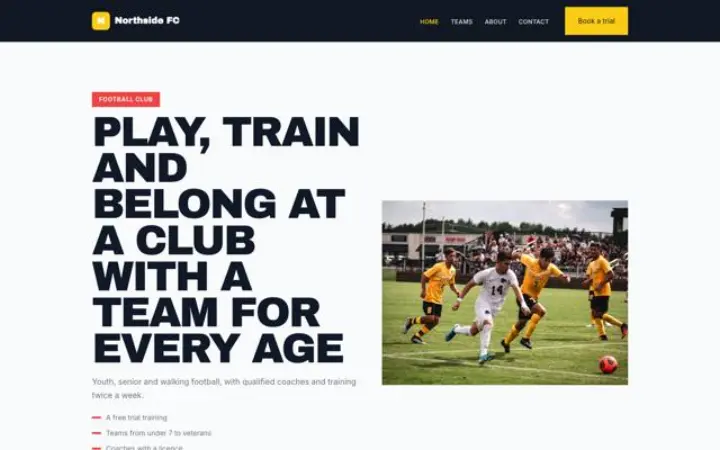 Website für Sportverein