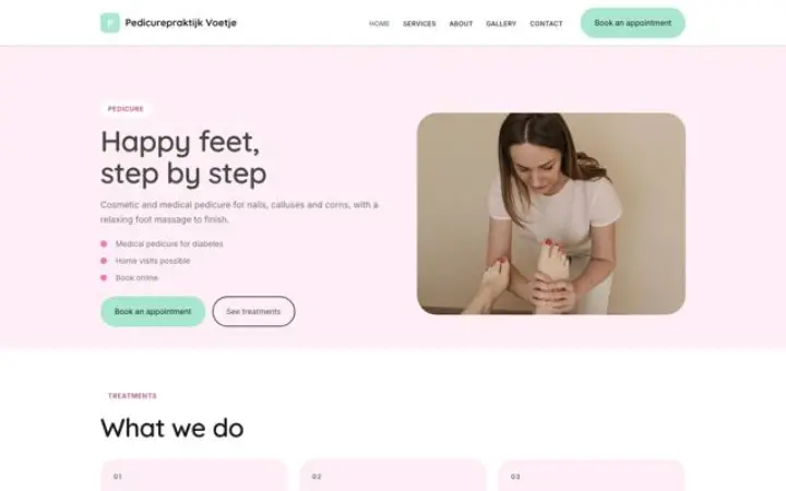 Website für Fusspflege
