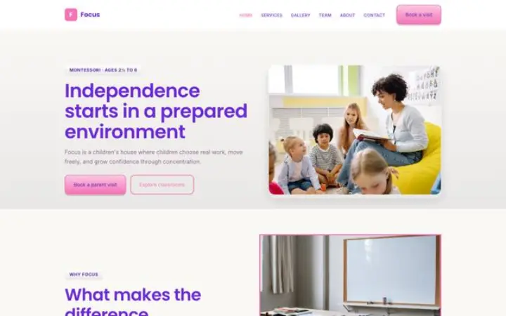 Website für Montessori