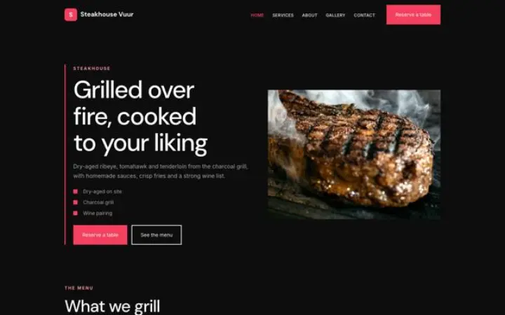 Website für Steakhouse