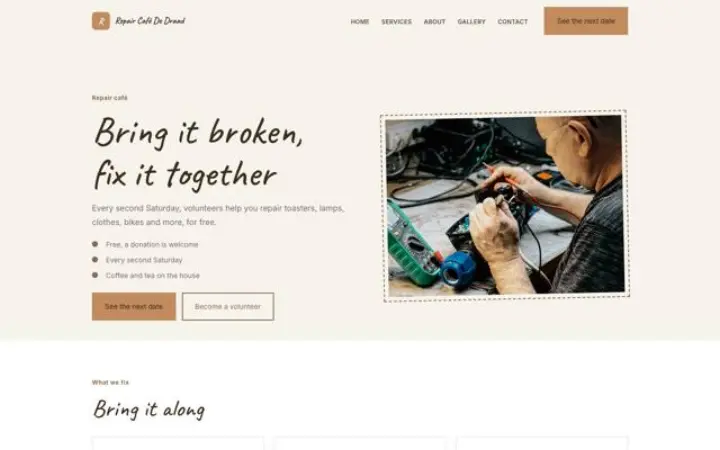 Website für Repair Café