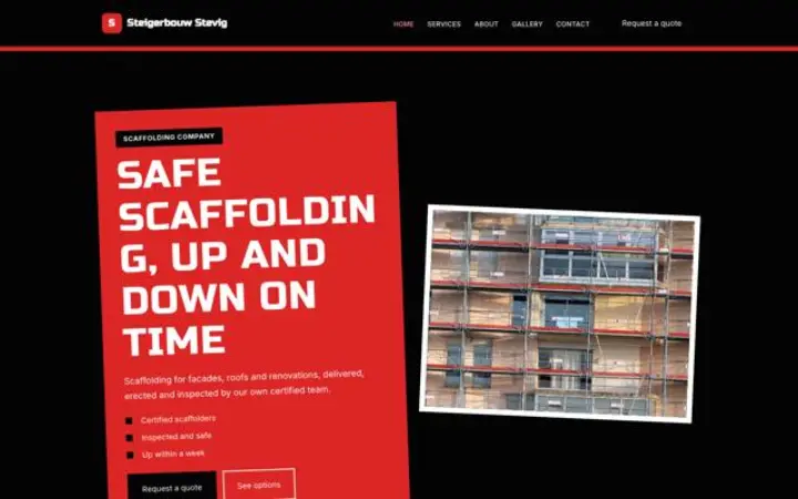 Beispiel für das Theme Steigerbouw Stevig für Gerüstbau