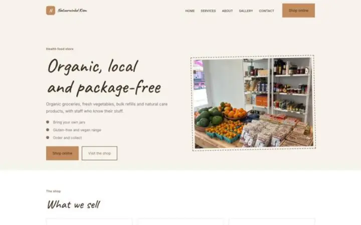Website für Naturkostladen