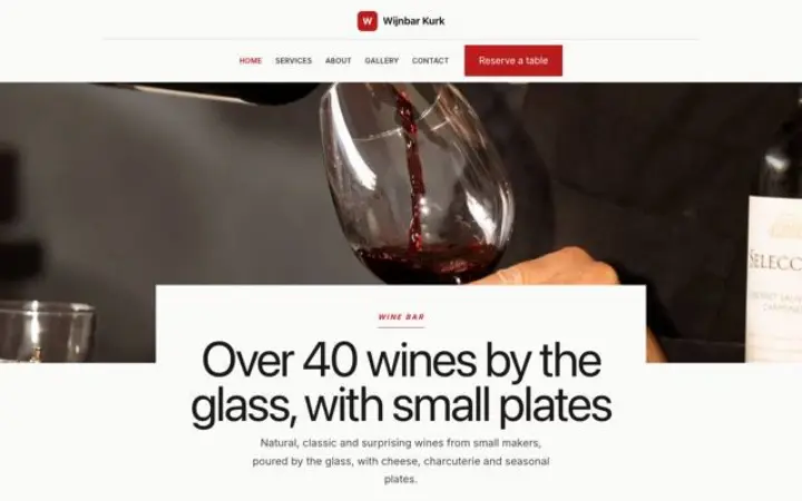 Website für Weinbar