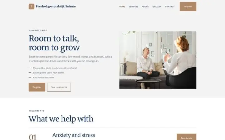 Website für Psychologische Praxis
