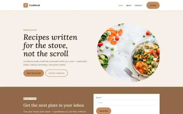 Website für Rezepte