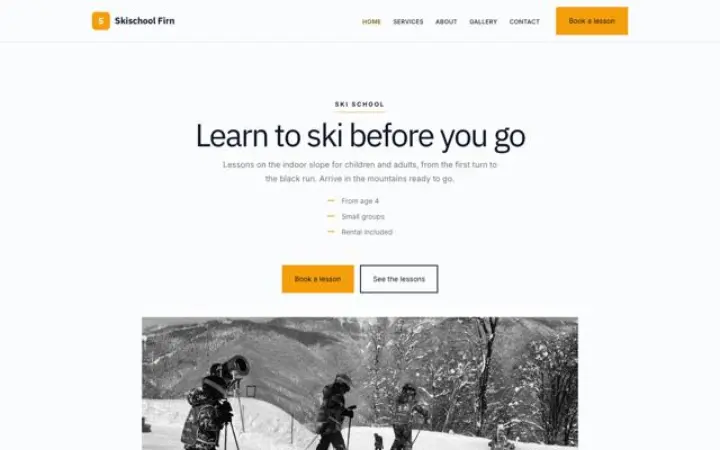 Website für Skischule