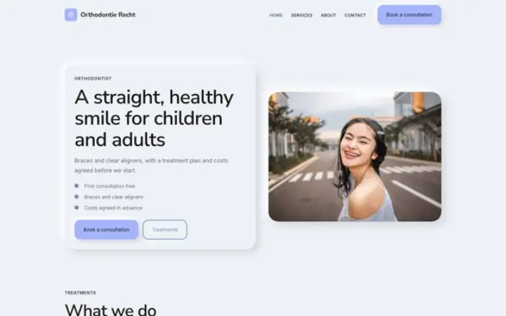 Website für Kieferorthopädie