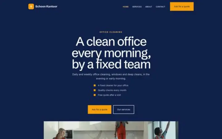 Website für Büroreinigung