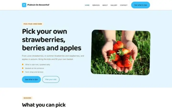 Website für Selbstpflücken