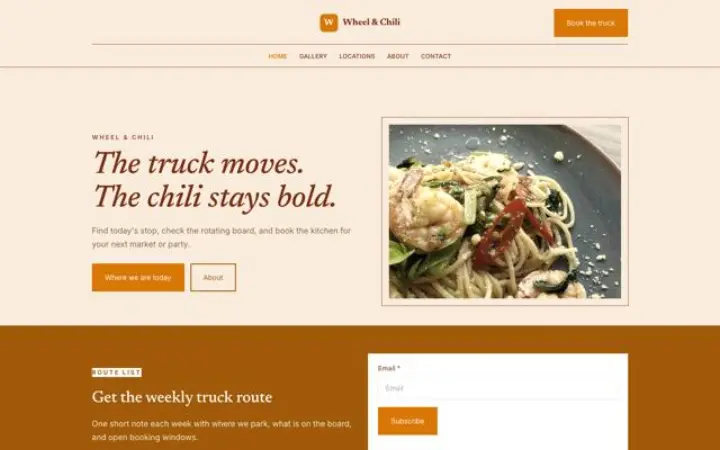 Website für Foodtruck