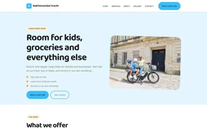 Website für Lastenradladen
