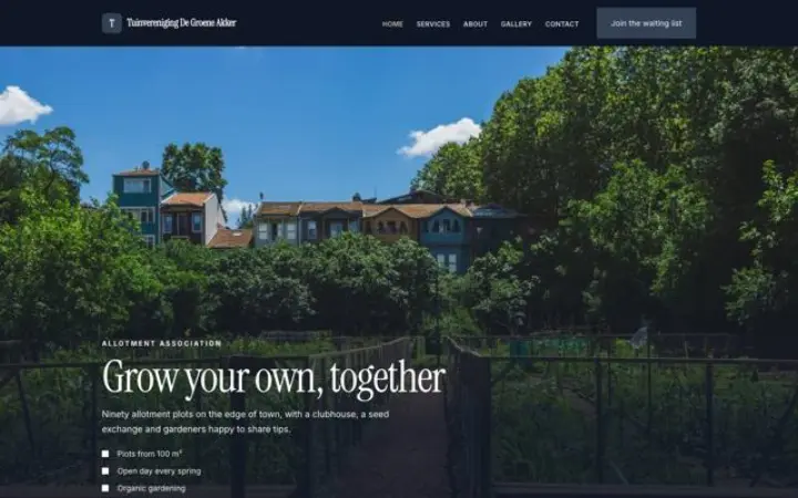 Theme Tuinvereniging De Groene Akker