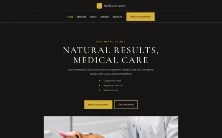 Website für Ästhetische Klinik