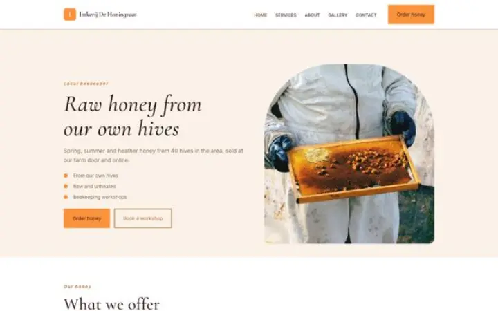 Website für Imkerei