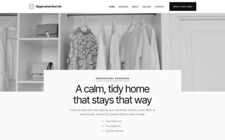 Website für Ordnungscoach