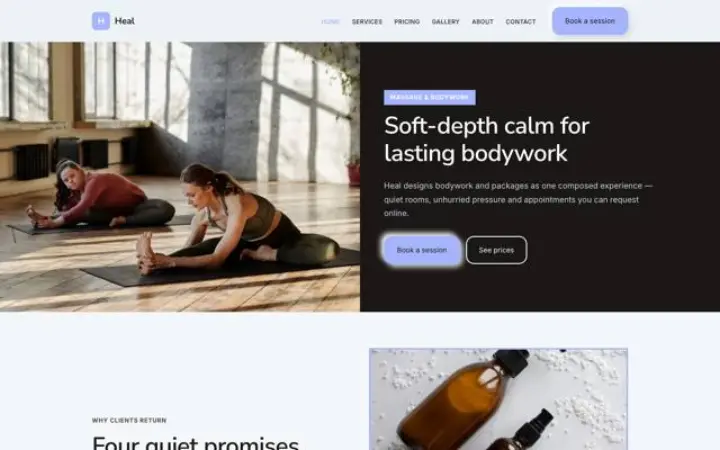 Website für Massage & Körperarbeit
