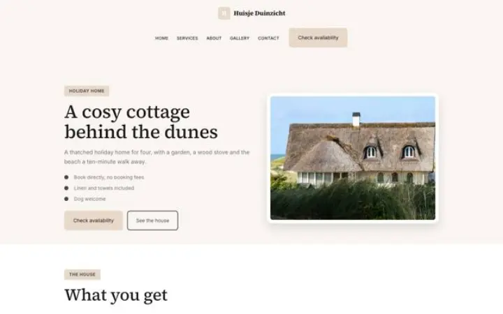 Theme Huisje Duinzicht