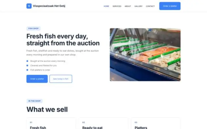 Website für Fischfachgeschäft
