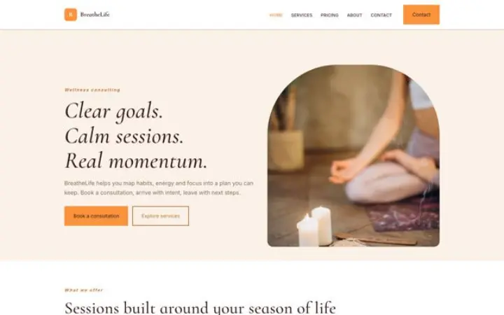 Website für Wellness-Beratung