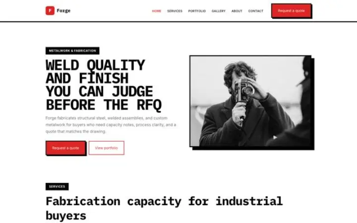 Website für Metallbau
